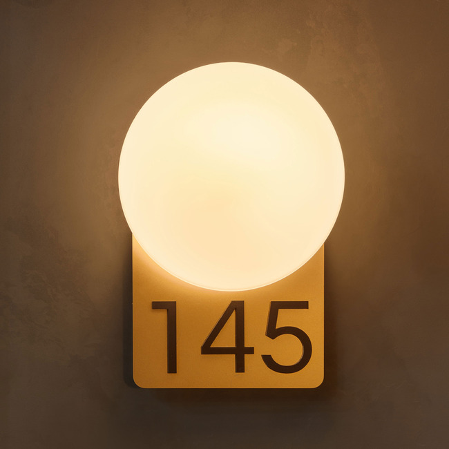 Crosshatch Number Wall Sconce by B.lux
