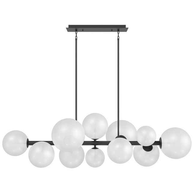 Delilah Black / White Linear Chandelier by Avenue Lighting