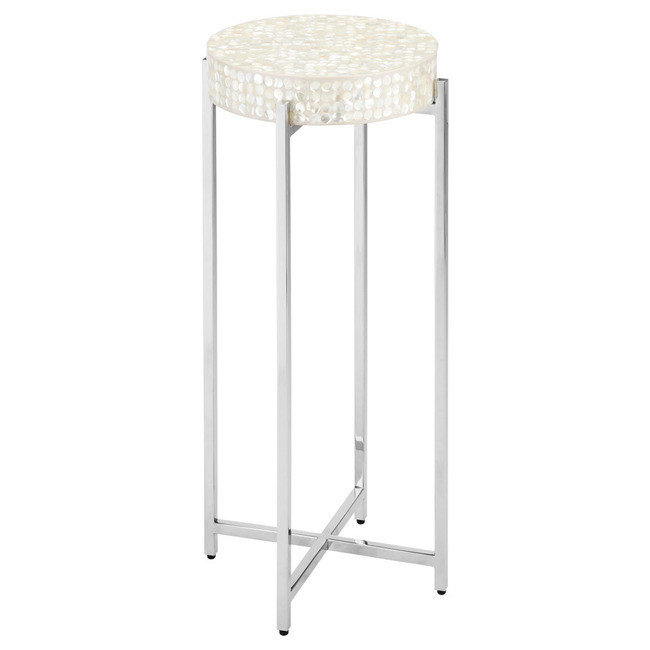 Gerri Dot Mother Of Pearl Drinks Table by Currey and Company