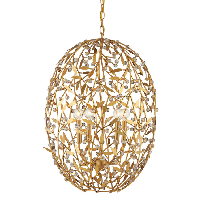 Secret Garden Oval Chandelier by Currey and Company