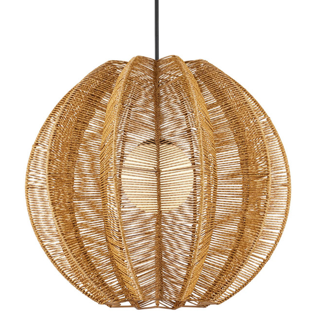 Barbary Fluted Outdoor Pendant by Currey and Company