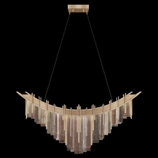Arpeggio Curved Linear Pendant by Fine Art Handcrafted Lighting