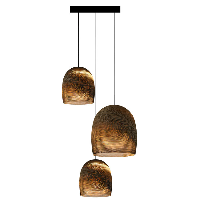 Bell Mixed Cluster Circular Scraplight Pendant by Graypants