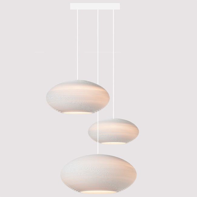 Disc Mixed Circular Scraplight Pendant by Graypants