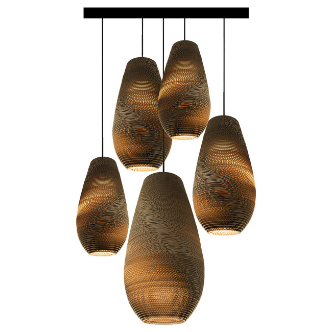 Drop Cluster Circular Scraplight Pendant by Graypants