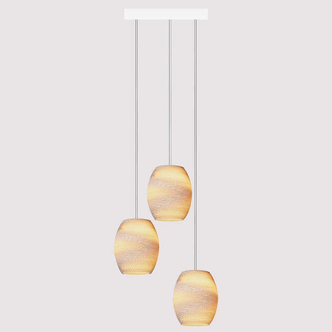 Oliv Cluster Circular Scraplight Pendant by Graypants