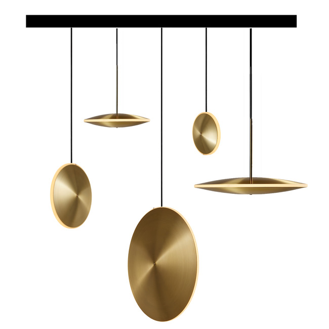 Chrona Dish Mixed Linear Pendant by Graypants