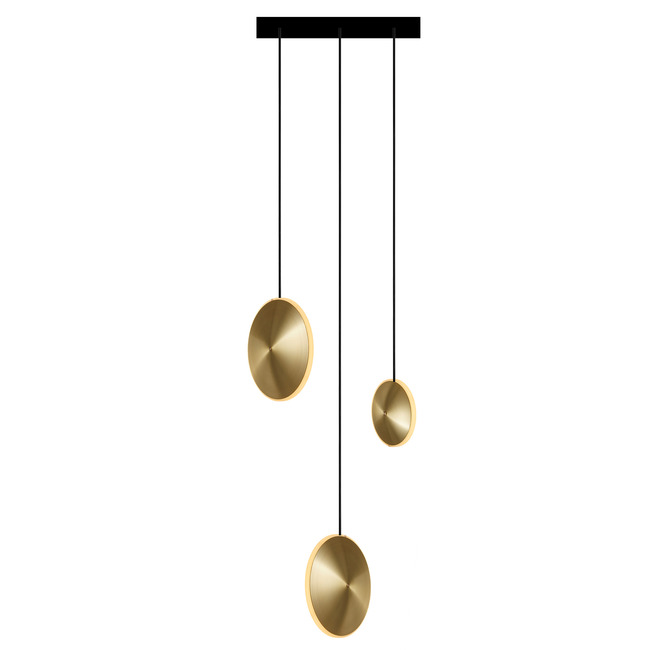 Chrona Cluster 3-Light Circular Dish Pendant by Graypants