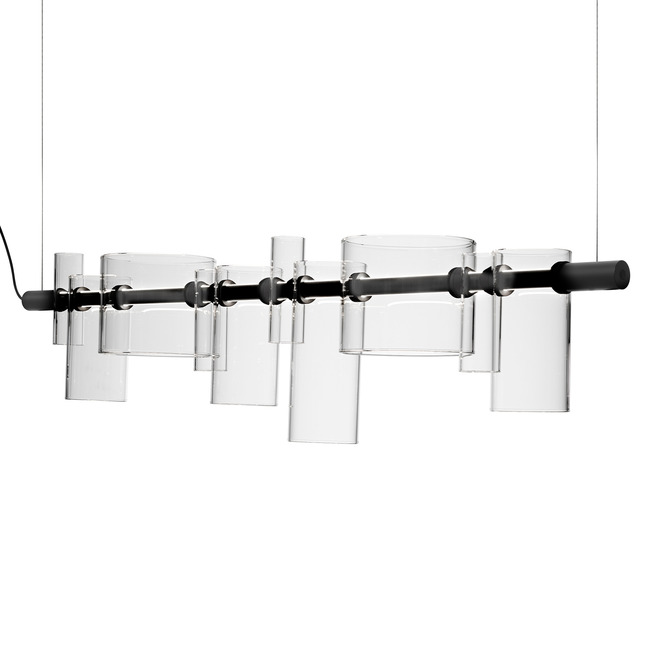 Dancing Glass Linear Pendant by Oluce Srl