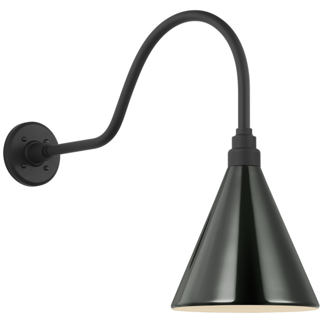 Academy Outdoor Flynn Savannah Conical Wall Light by Visual Comfort Signature