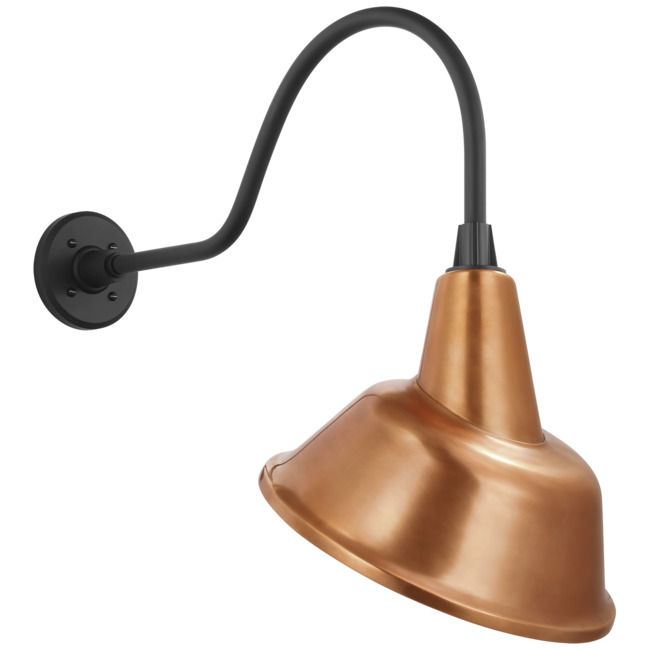 Academy Outdoor Flynn Tilted Bowers Shade Wall Light by Visual Comfort Signature