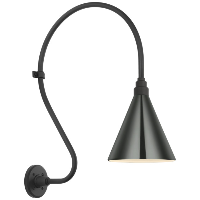Academy Outdoor Larrabee 27in Savannah Conical Wall Light by Visual Comfort Signature