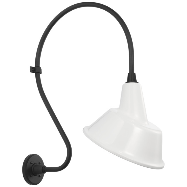 Academy Outdoor Larrabee 27in Tilted Bowers Shade Wall Light by Visual Comfort Signature