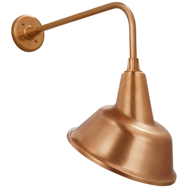 Academy Outdoor Rex Tilted Bowers Shade Wall Light by Visual Comfort Signature