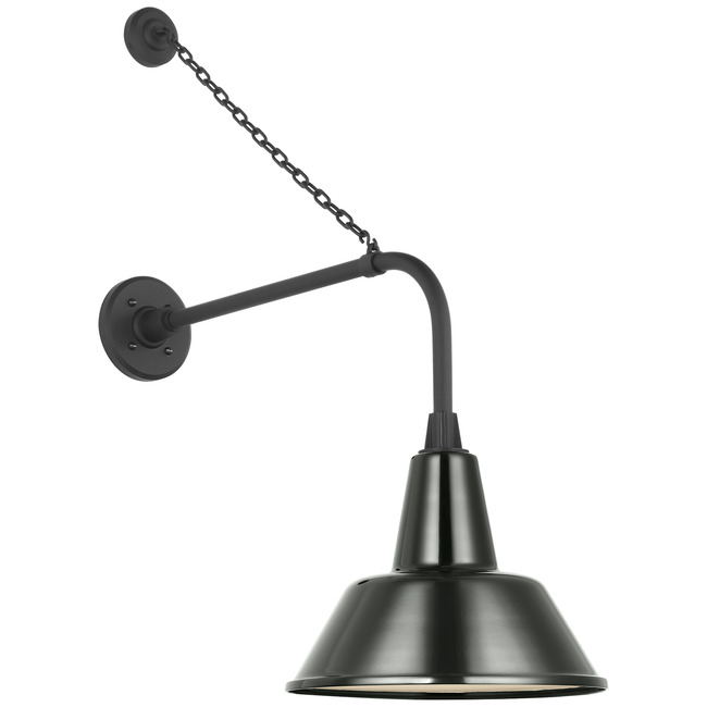 Academy Outdoor Anchored Rex Bowers Shade Wall Light by Visual Comfort Signature