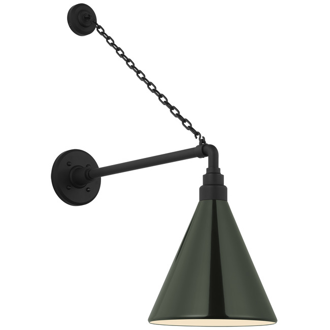 Academy Outdoor Anchored Mack Savannah Conical Wall Light by Visual Comfort Signature