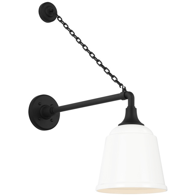 Academy Outdoor Anchored Mack Sm Rockhouse Shade Wall Light by Visual Comfort Signature