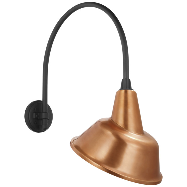 Academy Outdoor Arched Mack Tilted Bowers Shade Wall Light by Visual Comfort Signature