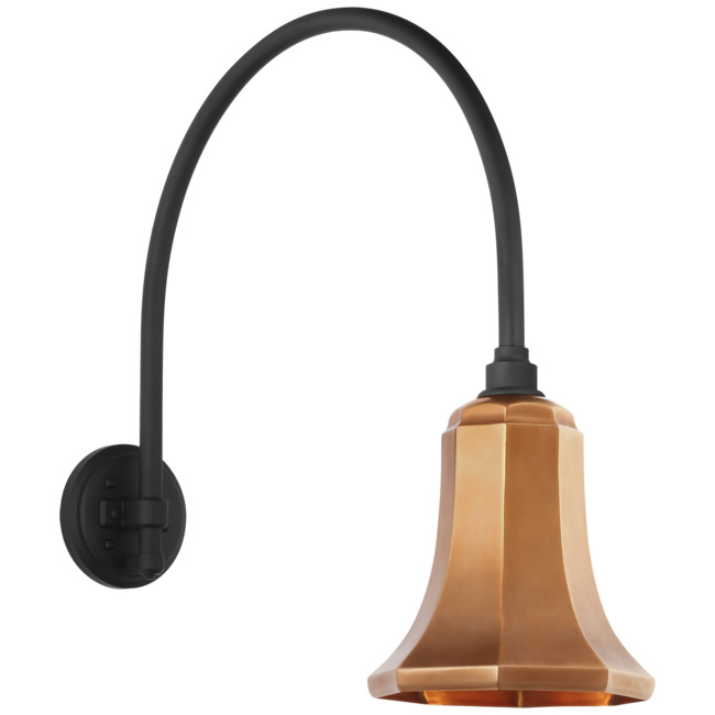 Academy Outdoor Arched Mack Savannah Shade Wall Light by Visual Comfort Signature