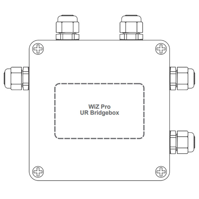 Pure Smart 4 SQ J-Box + WiZ Pro UR Bridgebox Light Channel by PureEdge Lighting