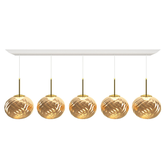 Whirl Linear Multi Light Pendant by Tom Dixon Whirl Linear Multi Light Pendant by Tom Dixon