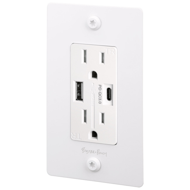 Buster + Punch Linear USB A+C Duplex Outlet by Buster + Punch