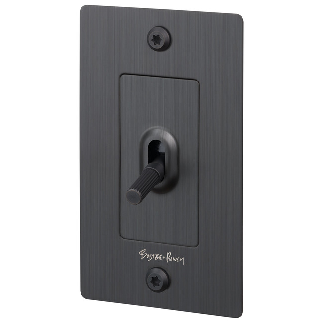 Buster + Punch 1-Gang Complete Linear Knurl Toggle Switch by Buster + Punch