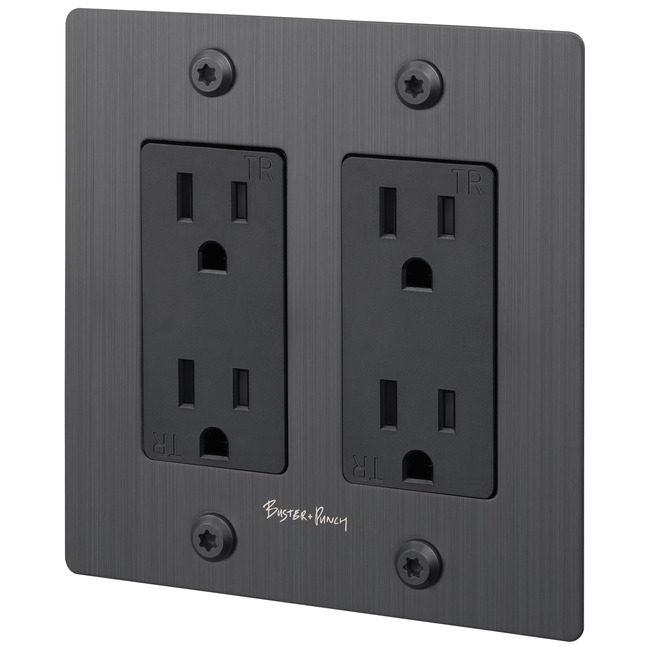 Buster + Punch 2-Gang Linear Duplex Outlet by Buster + Punch