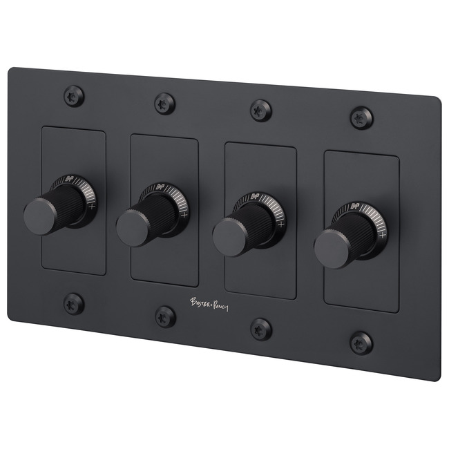 Buster + Punch Complete 4-Gang Linear Knob Dimmer Switch by Buster + Punch