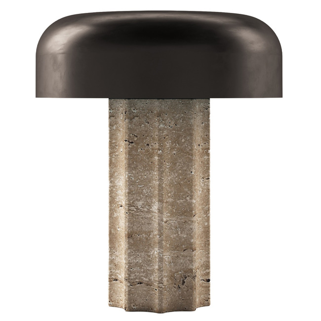 Fluted Column Portable Table Lamp by Bulbrite