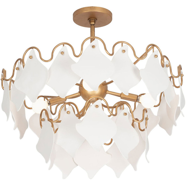 Manta Pendant / Semi Flush Ceiling Light by Kalco