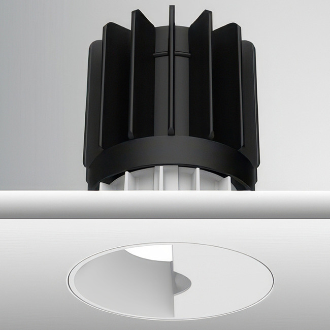 Luca 2.7" Round Static White Trimless Wall Wash Downlight by PureEdge Lighting