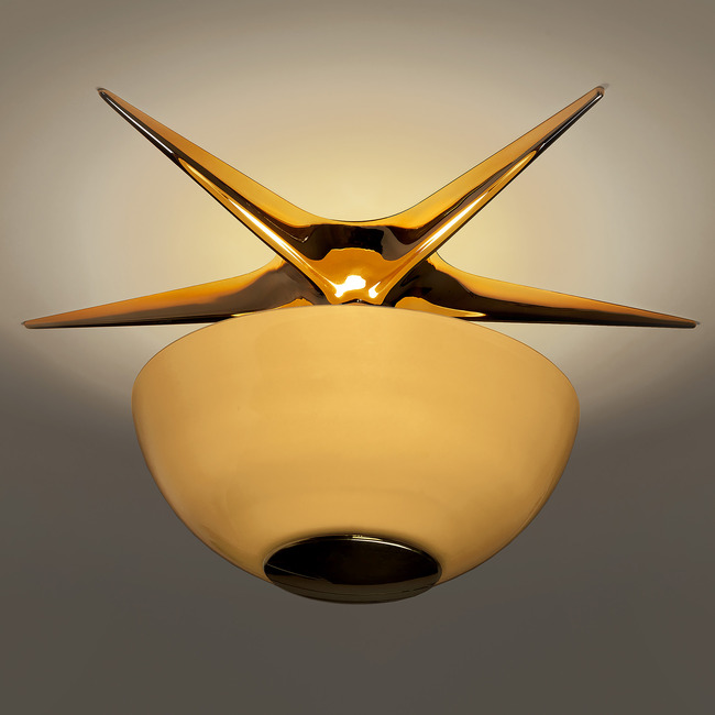 The Laddi Shade Semi Flush Ceiling Light by Roll & Hill