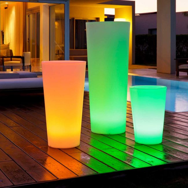 Tango Portable Bluetooth Indoor / Outdoor LED Flower Pot by Smart & Green