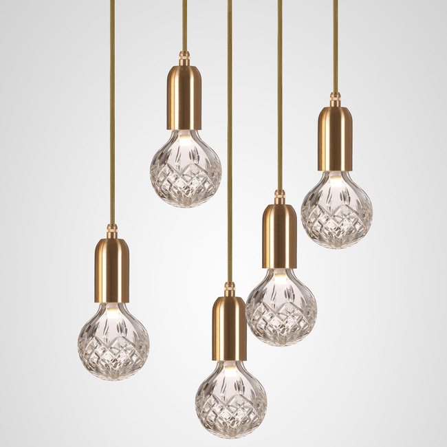 Crystal Bulb Multi-Light Pendant by Lee Broom