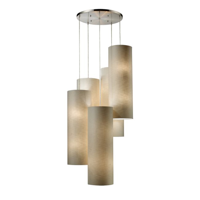 Fabric Cylinders Round Pendant by Elk Home