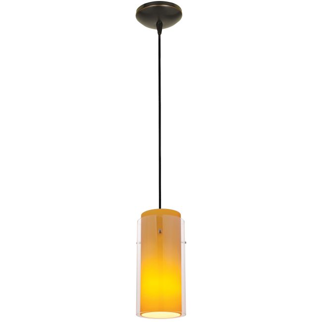 Glass n Glass Cylinder Cord Pendant by Access