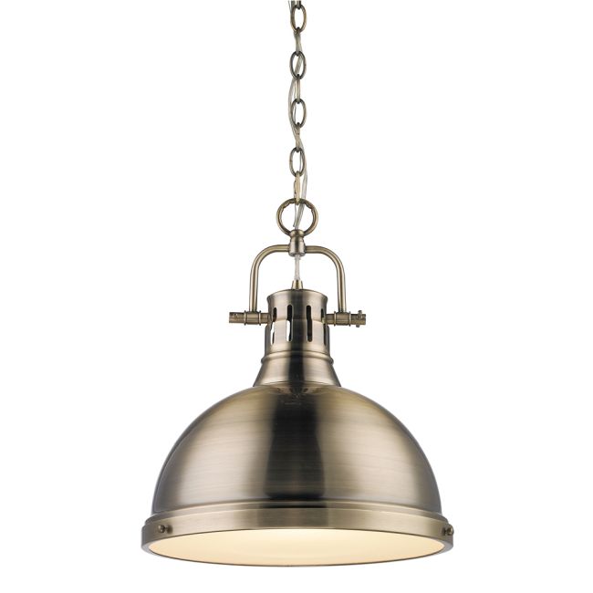 Duncan Chain Pendant with Diffuser by Golden Lighting
