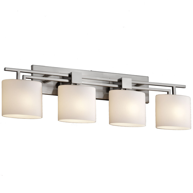 Aero Oval Bathroom Vanity Light by Justice Design | FSN-8704-30-OPAL ...