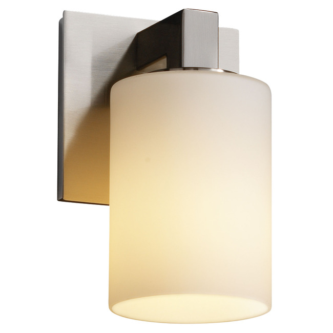 Modular Cylinder Flat Rim Fusion Wall Sconce by Justice Design