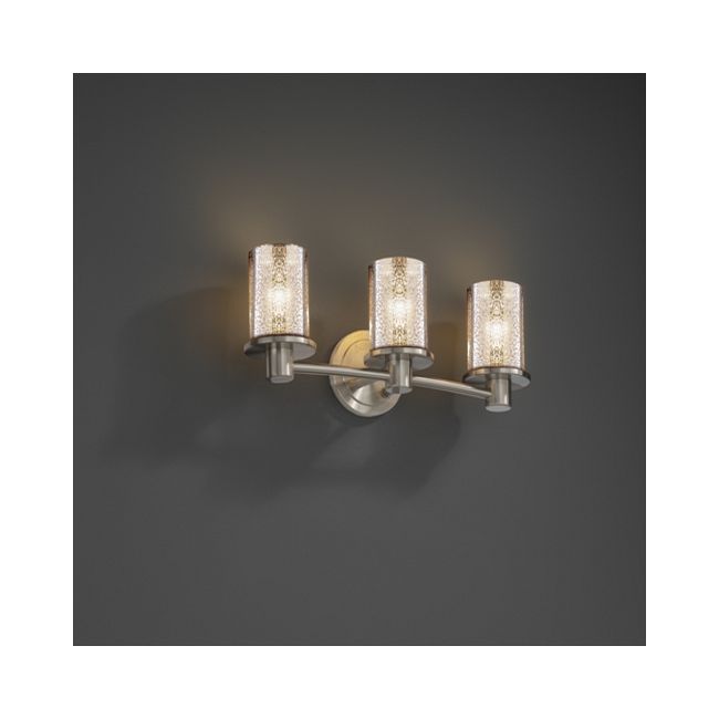 Rondo Three Light Cylinder Flat Rim Fusion Bath Bar by Justice Design