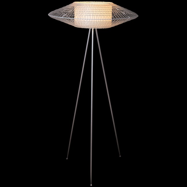 Halo Disc Tripod Floor Lamp by Kenneth Cobonpue