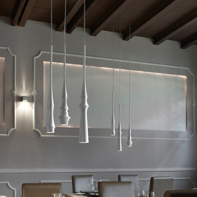 Slend Round Multi-Light Pendant by Bover