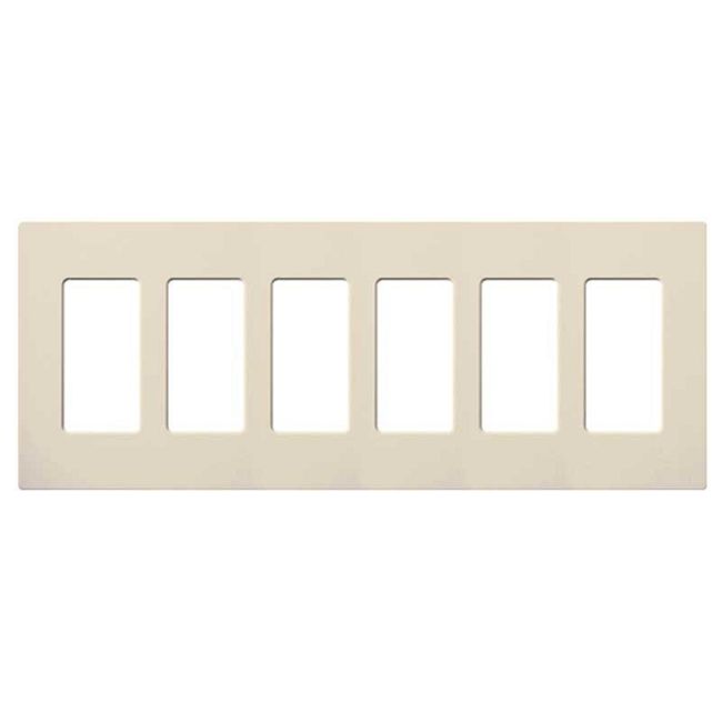 Claro Designer Style 6 Gang Wall Plate by Lutron