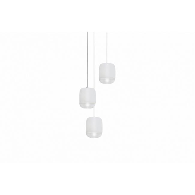 Gong Mini Multi Light Pendant with Square Canopy by Prandina USA