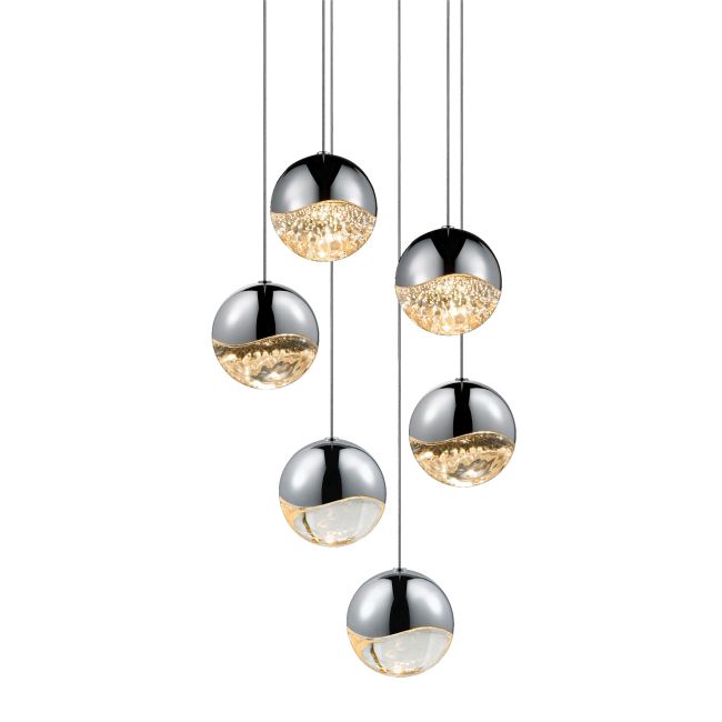 Grapes 6 Light Round Multi-Light Pendant by SONNEMAN - A Way of Light