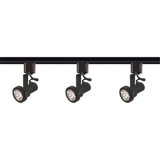 Round Gimbal Ring MR16 3-Light Track Light Kit by Satco