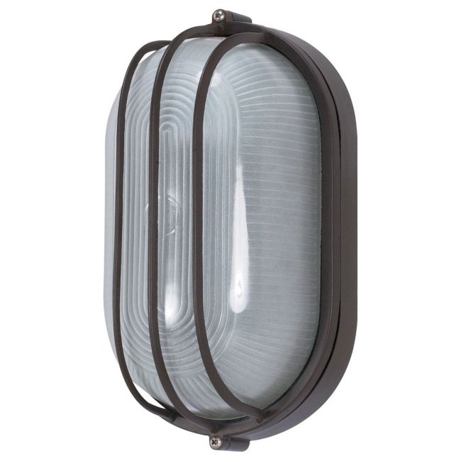 Oval Caged Outdoor Wall Light by Satco