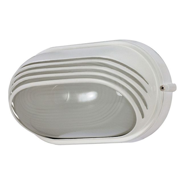 Oval Outdoor Hooded Die Cast Wall Light by Satco