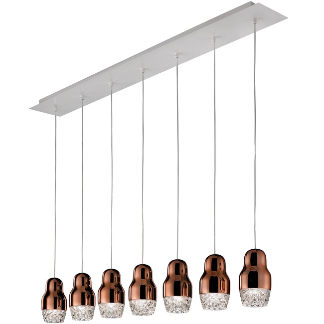 Fedora Linear Multi Light Pendant by Axolight